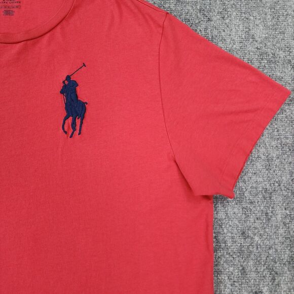 Polo Ralph Lauren Shirt Mens 1XB Red Blue Big Pony #3 Short Sleeve Casual Tee - Picture 9 of 16